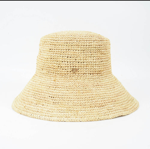 The Bucket- Raffia Hat