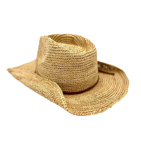 The Mesa - Raffia Cowboy Hat - Natural