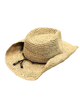Load image into Gallery viewer, The Dallas - Raffia/Gold Cowboy Hat