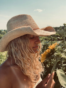 The Mesa - Raffia Cowboy Hat - Natural