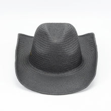 Load image into Gallery viewer, The Knox-Packable Straw Cowboy Hat Black
