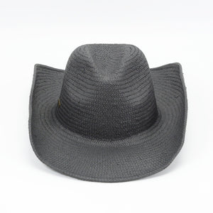 The Knox-Packable Straw Cowboy Hat Black