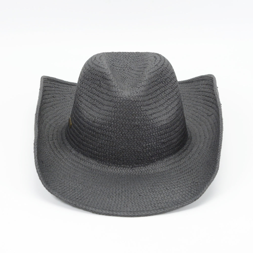 The Knox-Packable Straw Cowboy Hat Black