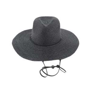 The Skyler - Raffia Lifeguard Hat - Black