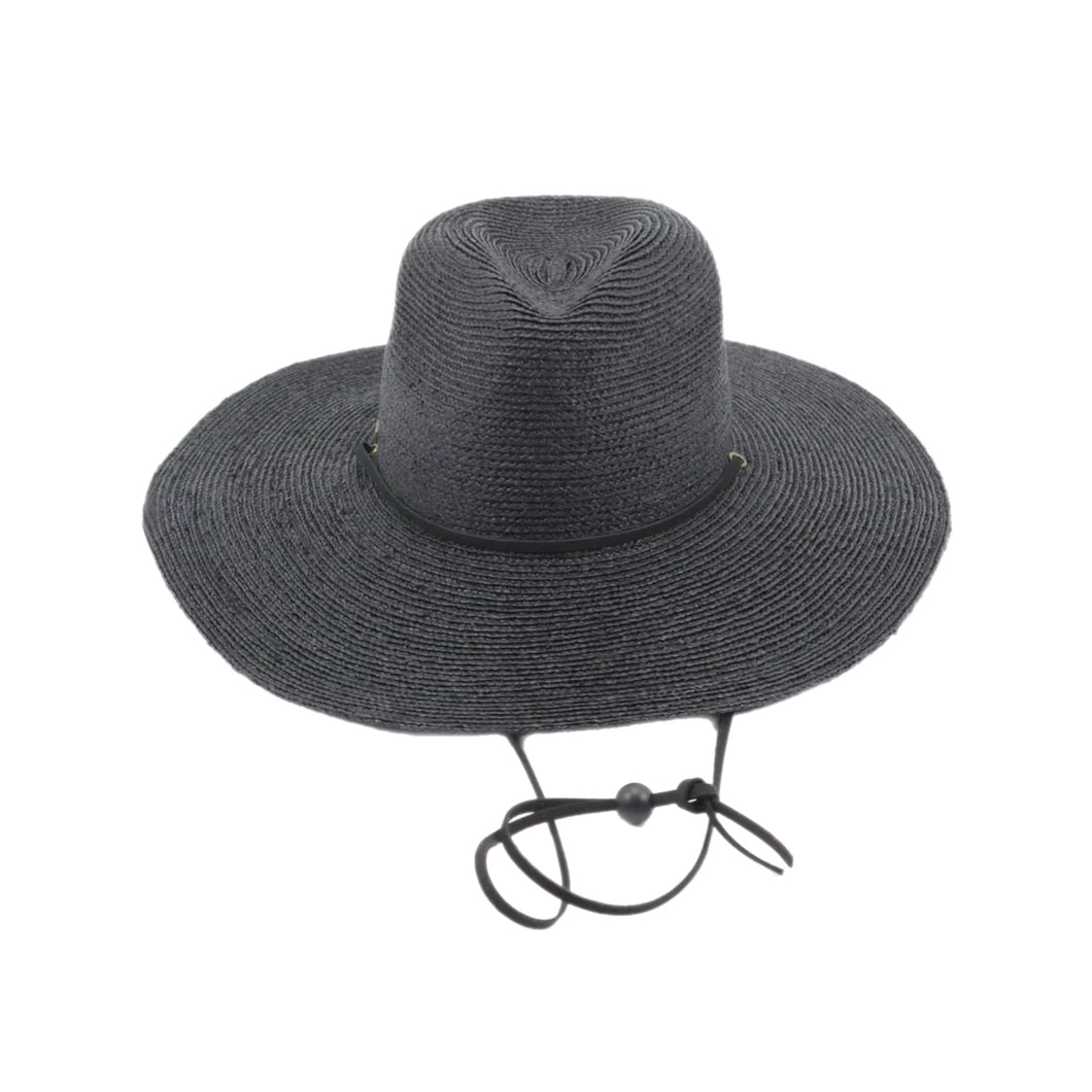 The Skyler - Raffia Lifeguard Hat - Black