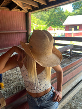Load image into Gallery viewer, The Levi - Raffia Cowboy Hat
