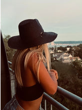 Load image into Gallery viewer, The Skyler - Raffia Lifeguard Hat - Black