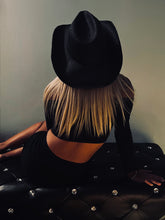 Load image into Gallery viewer, The Knox-Packable Straw Cowboy Hat Black
