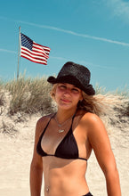 Load image into Gallery viewer, The Mesa - Raffia Cowboy Hat - Black