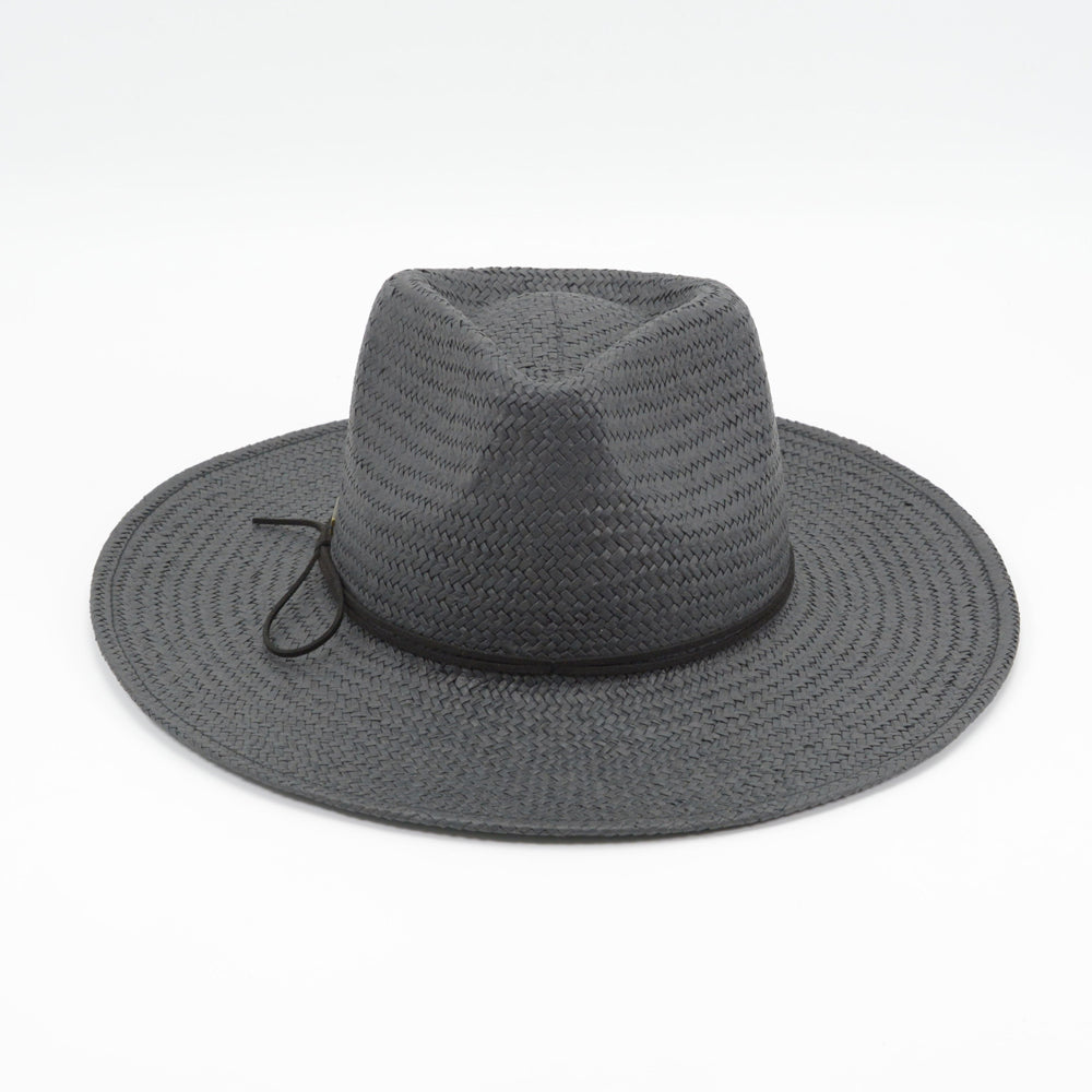 The Bryson - Packable Straw Hat Black