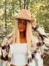 Load image into Gallery viewer, The Dallas - Raffia/Gold Cowboy Hat