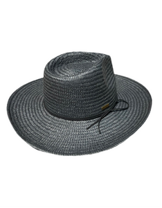 The Bryson - Packable Straw Hat Black