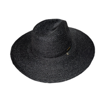 Load image into Gallery viewer, The Skyler - Raffia Lifeguard Hat - Black