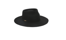 Load image into Gallery viewer, The Tucson Wool Fedora Hat - Black