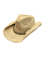 Load image into Gallery viewer, The Dallas - Raffia/Gold Cowboy Hat