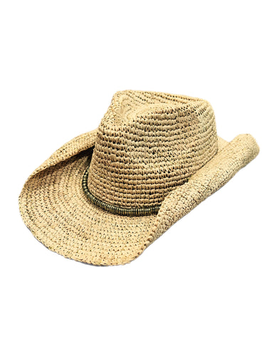The Dallas - Raffia/Gold Cowboy Hat