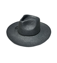 Load image into Gallery viewer, The Bryson - Packable Straw Hat Black