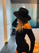 Load image into Gallery viewer, The Tucson Wool Fedora Hat - Black