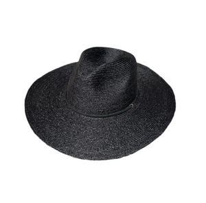 The Skyler - Raffia Lifeguard Hat - Black