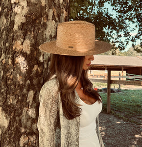 The Parker - Palm Straw Hat - Smoky