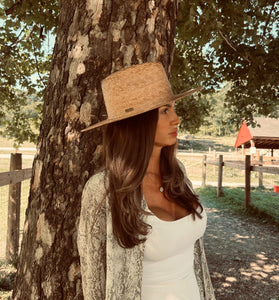 The Parker - Palm Straw Hat - Smoky