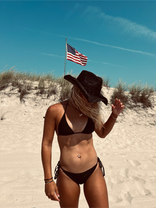 The Mesa - Raffia Cowboy Hat - Black