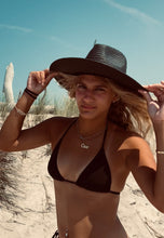 Load image into Gallery viewer, The Bryson - Packable Straw Hat Black