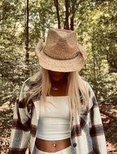 Load image into Gallery viewer, The Dallas - Raffia/Gold Cowboy Hat