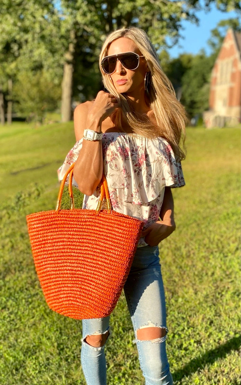 The Cora - Tangerine Tote Bag