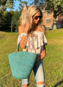 The Cora - Teal Tote Bag