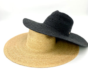 The Austin - Raffia Fedora Hat - Black