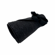 Load image into Gallery viewer, The Nora - Raffia Visor - Black