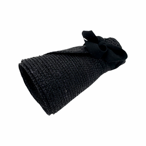 The Nora - Raffia Visor - Black