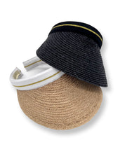 Load image into Gallery viewer, The Mika - Raffia Visor Black